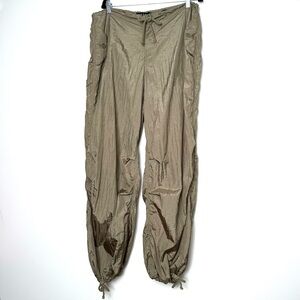 Y2K Nylon Drawstring Parachute Pants Adjustable Grunge Retro Baggy Brat Baddie